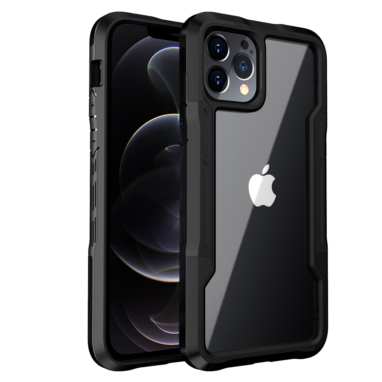 iPhone 12 Pro Compatible Shockproof Excellent Grip with Silky Feeling for Apple iPhone 12 Pro Max In Black - Premium Protection by CELL DEMAND