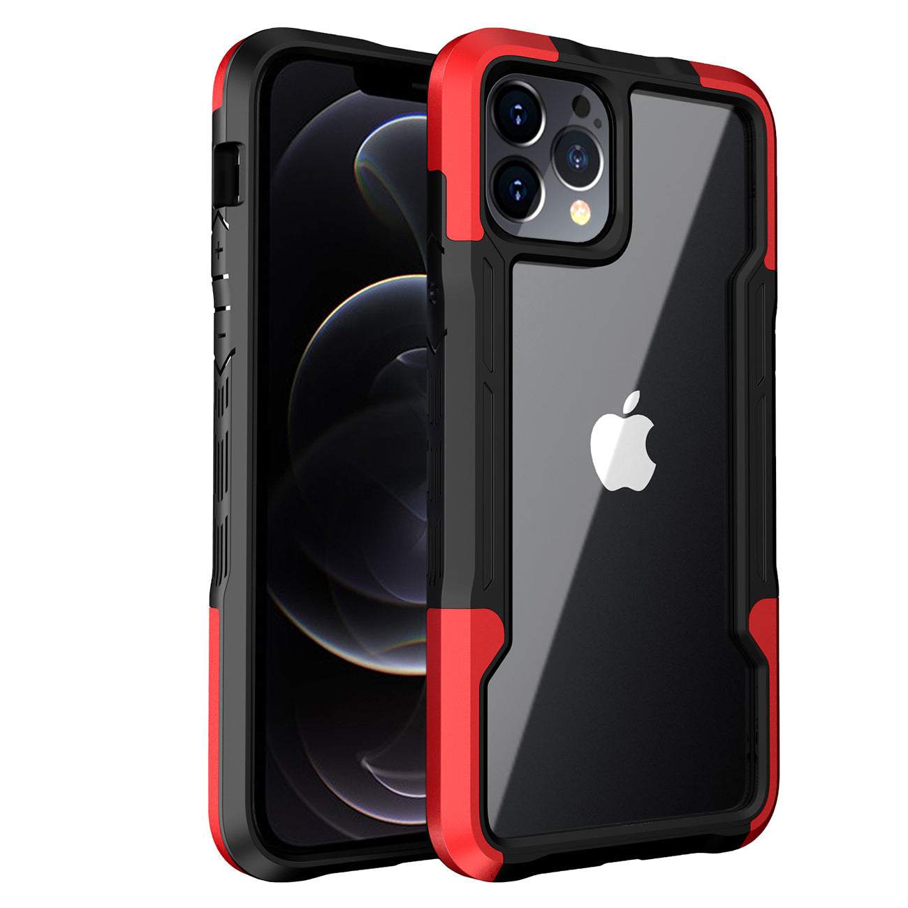iPhone 12 Pro Compatible Shockproof Excellent Grip with Silky Feeling for Apple iPhone 12 Pro Max In Red - Shockproof Protection by CELL DEMAND