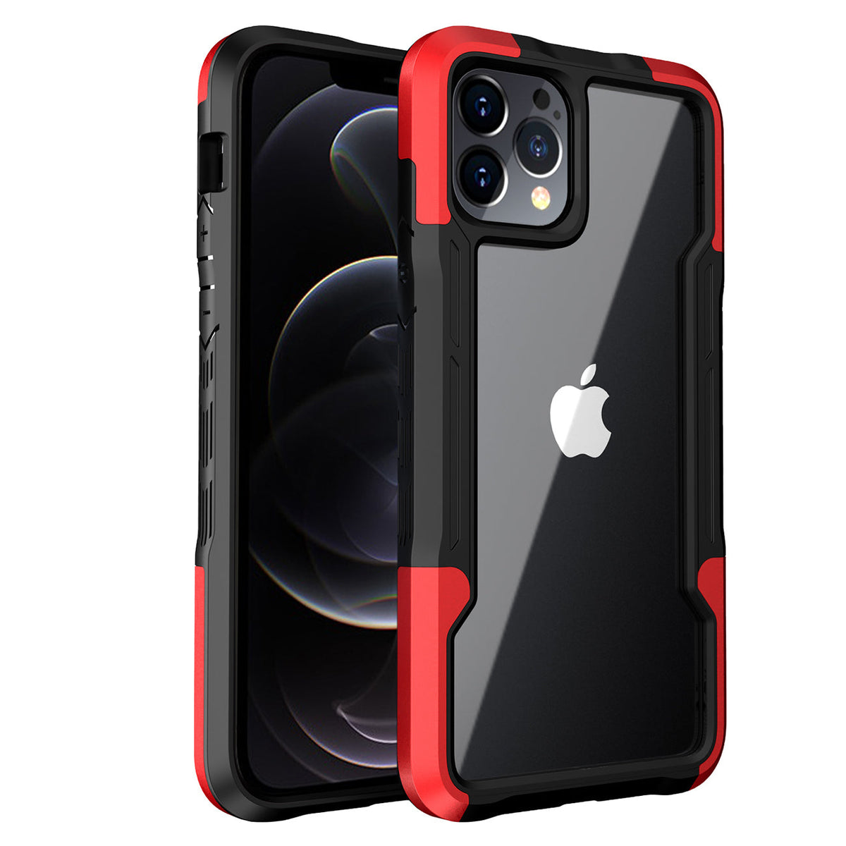 iPhone 12 Pro Compatible Shockproof Excellent Grip with Silky Feeling for Apple iPhone 12 Pro Max In Red - Shockproof Protection by CELL DEMAND
