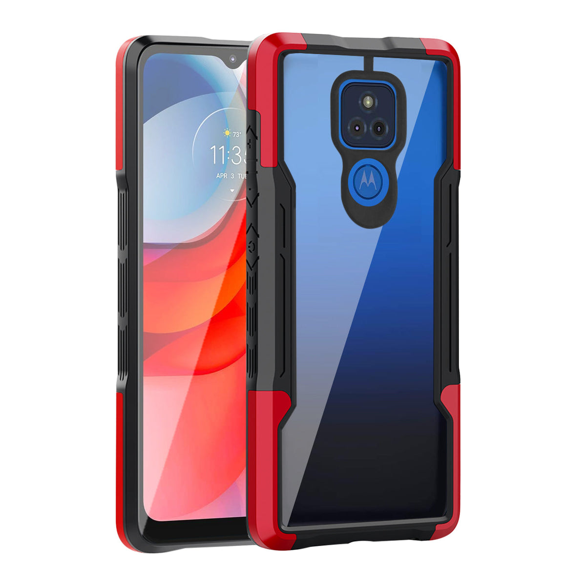 Shockproof Excellent Grip with Silky Feeling for Moto G Play 2021 In Red - Ultra-Slim & Reliable | CELL DEMAND Official