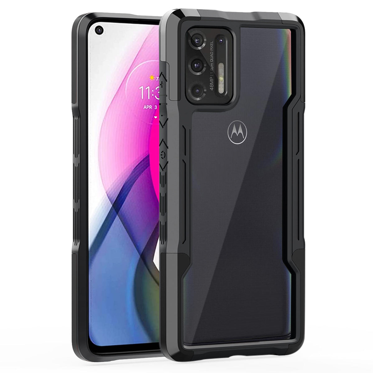 Shockproof Excellent Grip with Silky Feeling for Moto G Stylus 2021 In Black - Durable & Reliable | CELL DEMAND Official