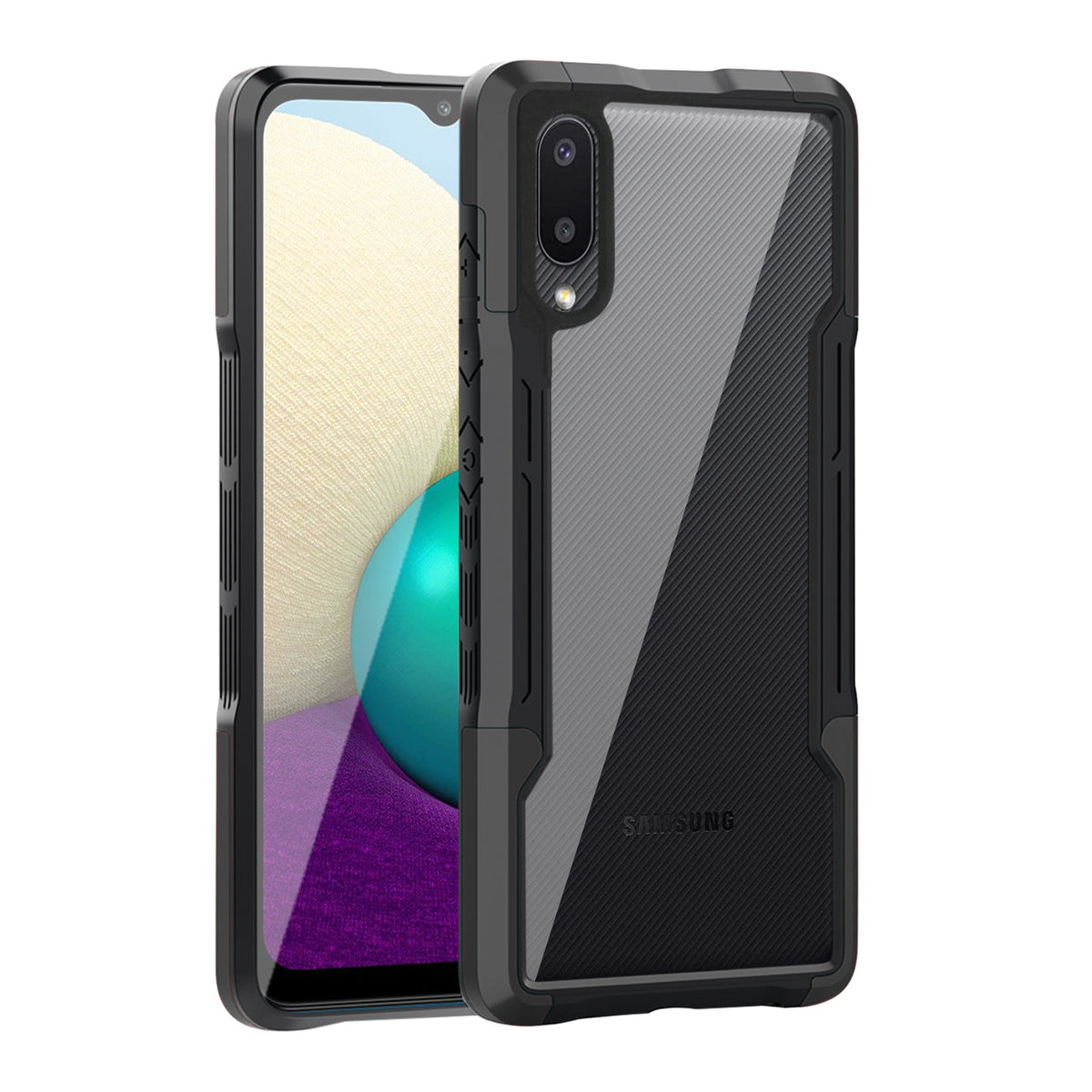 Shockproof Excellent Grip with Silky Feeling for Samsung Galaxy A20 /M02 In Black - Shockproof & Reliable | CELL DEMAND Official