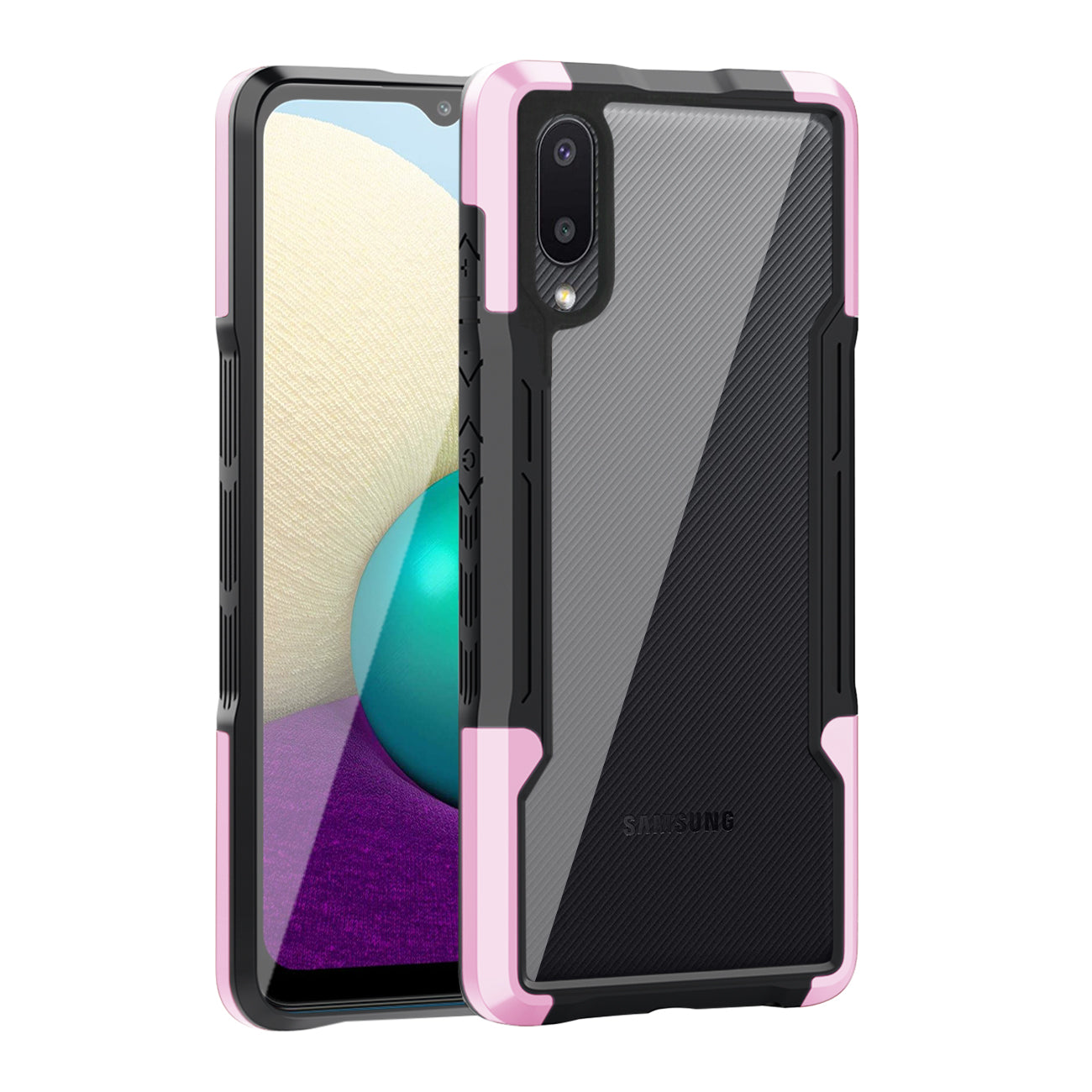 Shockproof Excellent Grip with Silky Feeling for Samsung Galaxy A20 /M02 In Pink - Ultra-Slim & Reliable | CELL DEMAND Official