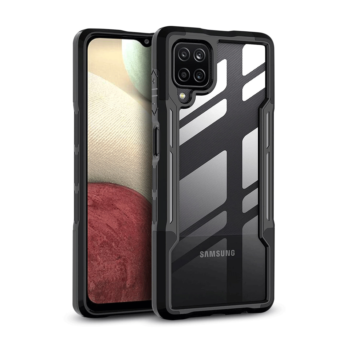 Shockproof Excellent Grip with Silky Feeling for Samsung A12 5G In Black - Crystal Clear & Reliable | CELL DEMAND Official