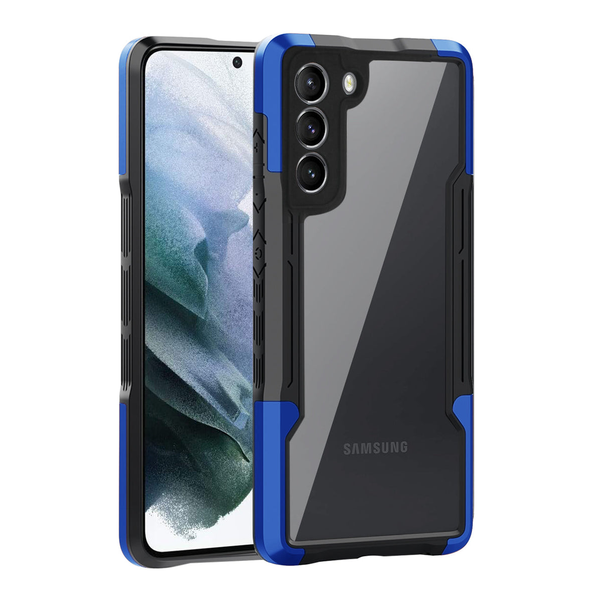 Shockproof Excellent Grip with Silky Feeling for Samsung Galaxy S21/S30 Plus In Blue - Crystal Clear & Reliable | CELL DEMAND Official