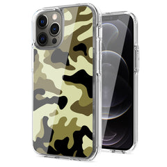 IPHONE 12 PRO Compatible Camouflage Dual Layer Hybrid Hard Plastic and Soft TPU Rubber Case Cover for APPLE IPHONE 12 PRO MAX In Green - Durable Protection by CELL DEMAND