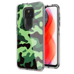 Camouflage Dual Layer Hybrid Hard Plastic and Soft TPU Rubber Case Cover for MOTOROLA G PLAY In Mint Green - Heavy Duty & Reliable | CELL DEMAND Official