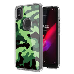 Camouflage Dual Layer Hybrid Hard Plastic and Soft TPU Rubber Case Cover for REVVL 4 In Mint Green - Crystal Clear & Reliable | CELL DEMAND Official