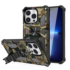 IPHONE 13 PRO Compatible Built-in Kickstand TPU Case with Magnetic Mount for APPLE IPHONE 13 PRO in Camouflage - Premium Protection by CELL DEMAND