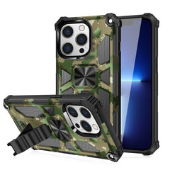 IPHONE 13 PRO Compatible Built-in Kickstand TPU Case with Magnetic Mount for APPLE IPHONE 13 PRO in Camouflage - Ultra-Slim Protection by CELL DEMAND