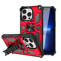 IPHONE 13 PRO Compatible Built-in Kickstand TPU Case with Magnetic Mount for APPLE IPHONE 13 PRO in Red - Durable Protection by CELL DEMAND