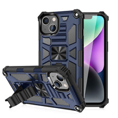 IPHONE 14 PLUS Compatible Built-in Kickstand TPU Case with Magnetic Mount for APPLE IPHONE 14 PLUS in Blue - Crystal Clear Protection by CELL DEMAND