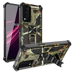 Built-in Kickstand TPU Case with Magnetic Mount for REVVL 5G in Tree leaf patterns - Heavy Duty & Reliable | CELL DEMAND Official