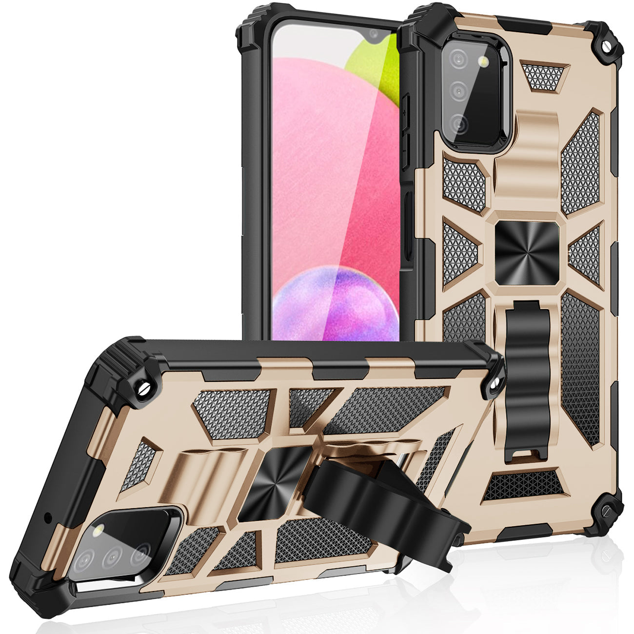 Built-in Kickstand TPU Case with Magnetic Mount for SAMSUNG GALAXY A02S in Rose Gold - Shockproof & Reliable | CELL DEMAND Official
