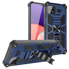 Built-in Kickstand TPU Case with Magnetic Mount for SAMSUNG GALAXY A22 5G in Blue - Heavy Duty & Reliable | CELL DEMAND Official