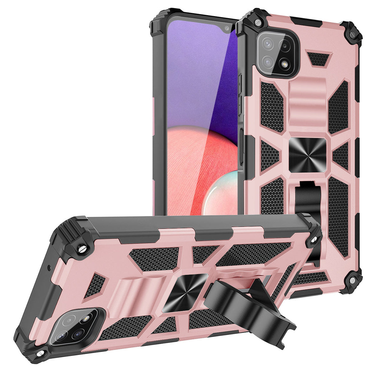 Built-in Kickstand TPU Case with Magnetic Mount for SAMSUNG GALAXY A22 5G in Rose Gold - Durable & Reliable | CELL DEMAND Official