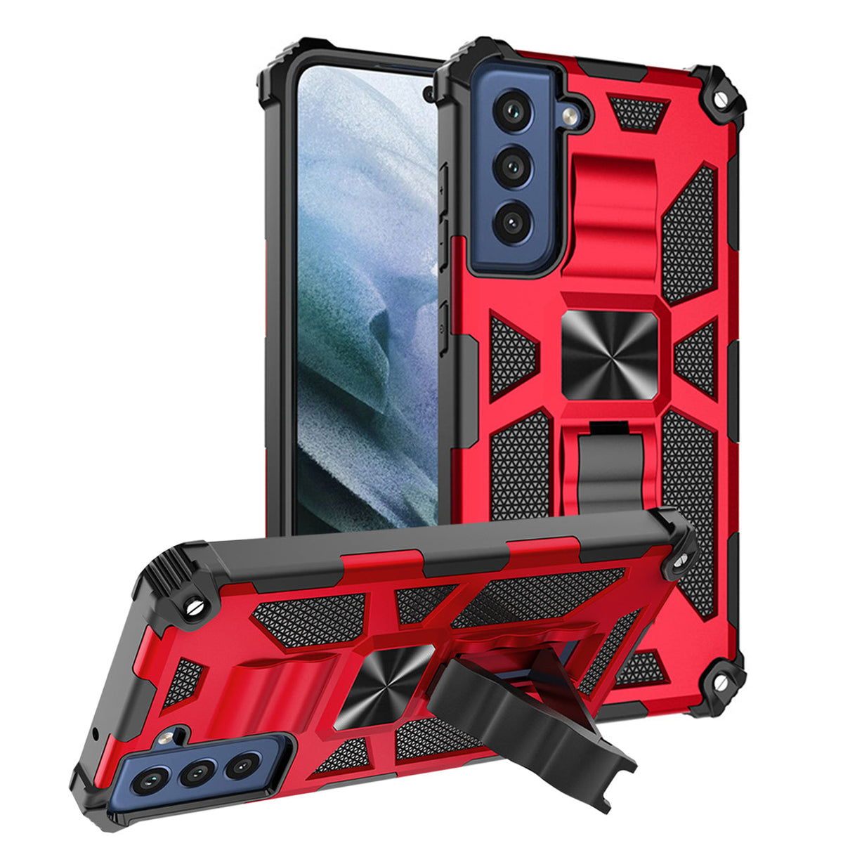 Built-in Kickstand TPU Case with Magnetic Mount for SAMSUNG GALAXY S22 in Red - Durable & Reliable | CELL DEMAND Official