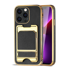 IPHONE 13 Pro Leather Case with Card Holder In Black - Heavy Duty & Reliable | CELL DEMAND Official