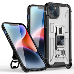 IPHONE 14 PLUS Compatible Kickstand Ring Holder/Bottle Opener with Magnetic Car Mount for IPHONE 14 PLUS In Clear - Ultra-Slim Protection by CELL DEMAND