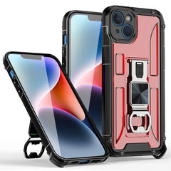 IPHONE 14 PLUS Compatible Kickstand Ring Holder/Bottle Opener with Magnetic Car Mount for IPHONE 14 PLUS In Red - Premium Protection by CELL DEMAND