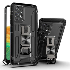 Kickstand Ring Holder/Bottle Opener with Magnetic Car Mount for Samsung Galaxy A33 5G In Black - Crystal Clear & Reliable | CELL DEMAND Official