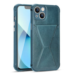 iPhone 13  Compatible TPU Leather Phone Case for Apple iPhone 13 with Card Holder Strap In Navy - Heavy Duty Protection by CELL DEMAND