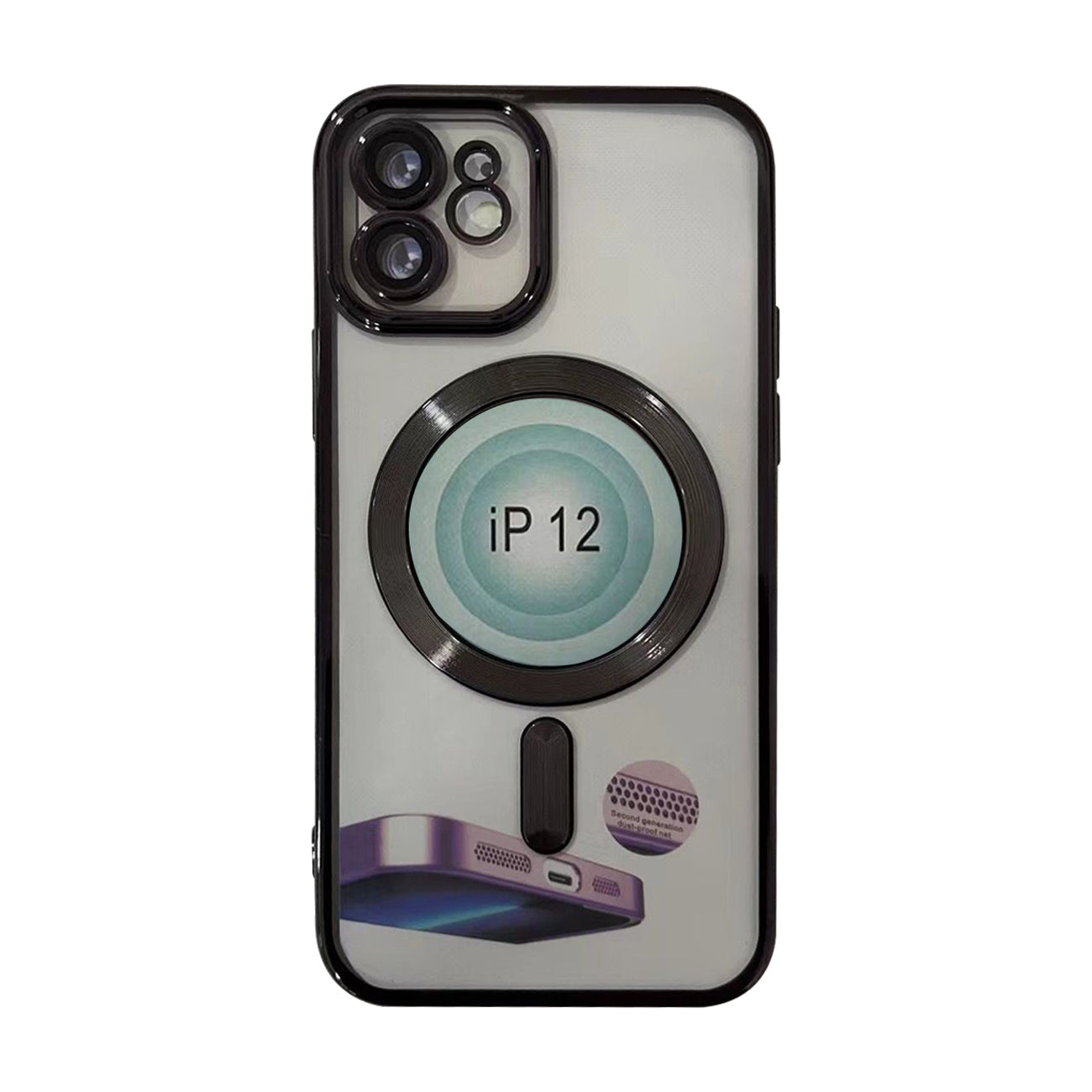 iPhone 14 Pro Compatible Magnetic Wireless Charging TPU Bumper Case For iPhone 14 Pro In Black - Premium Protection by CELL DEMAND