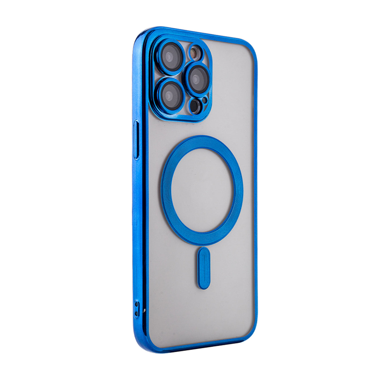 iPhone 14 Pro Compatible Magnetic Wireless Charging TPU Bumper Case For iPhone 14 Pro Max In Blue - Premium Protection by CELL DEMAND