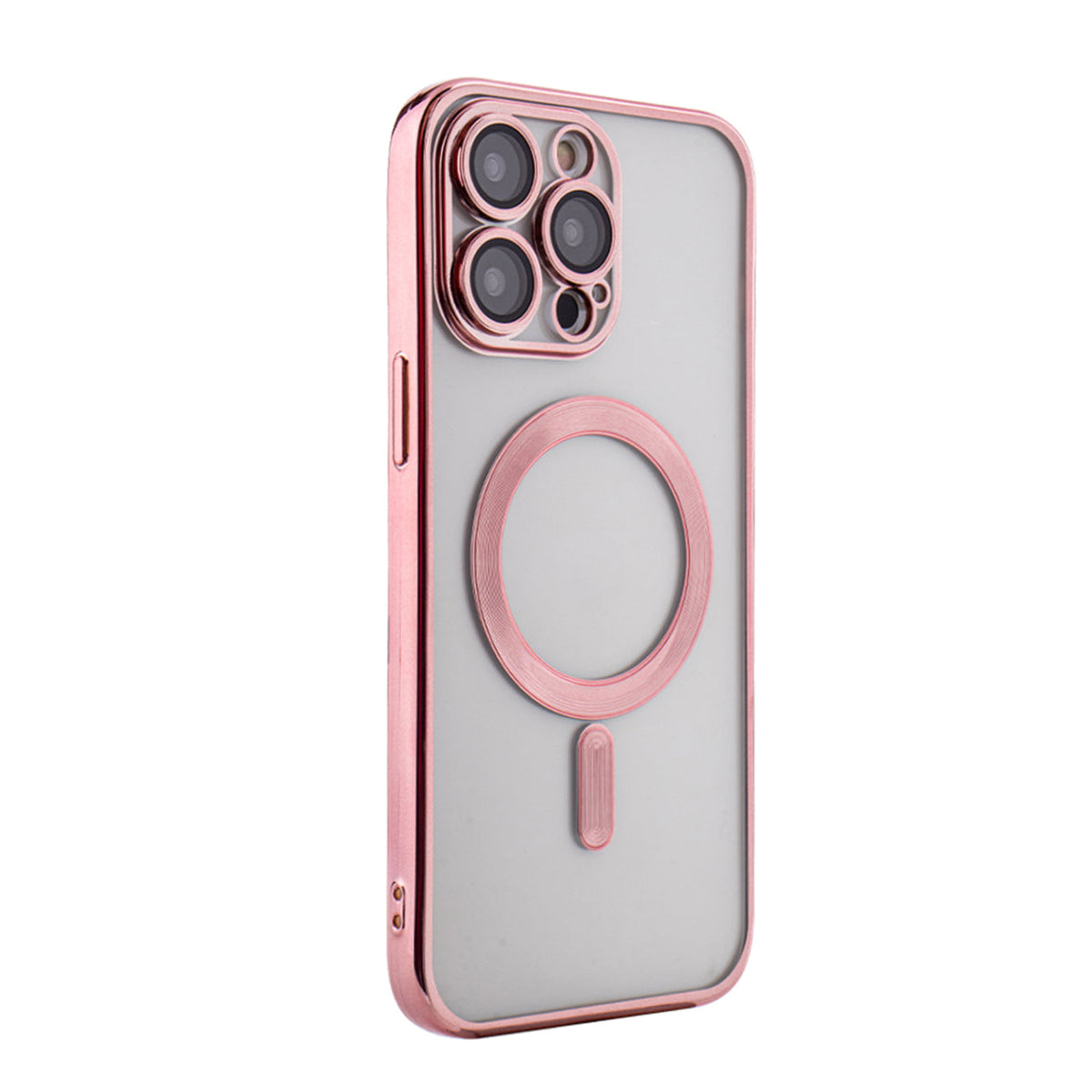 iPhone 14 Pro Compatible Magnetic Wireless Charging TPU Bumper Case For iPhone 14 Pro Max In Pink - Premium Protection by CELL DEMAND