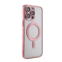 iPhone 14 Pro Compatible Magnetic Wireless Charging TPU Bumper Case For iPhone 14 Pro Max In Pink - Premium Protection by CELL DEMAND