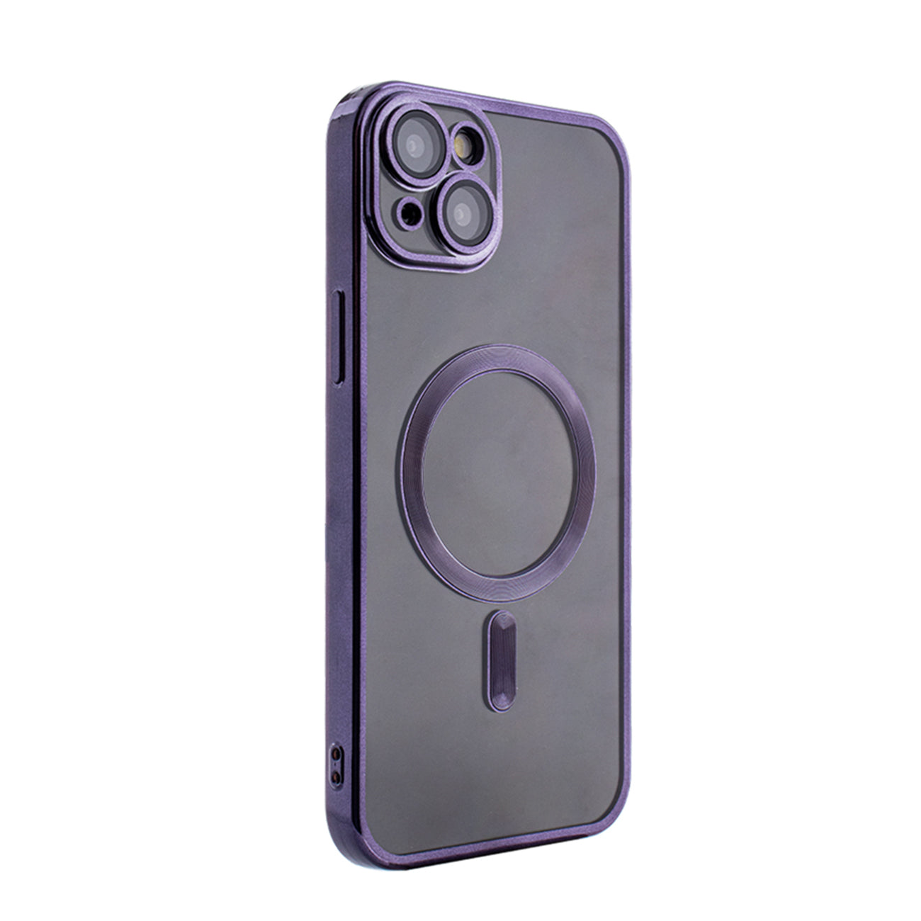 iPhone 15 PLUS Compatible Magnetic Wireless Charging TPU Bumper Case For iPhone 15 PLUS In Purple - Durable Protection by CELL DEMAND