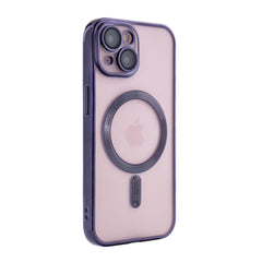 iPhone 15  Compatible Magnetic Wireless Charging TPU Bumper Case For iPhone 15 In Purple - Ultra-Slim Protection by CELL DEMAND
