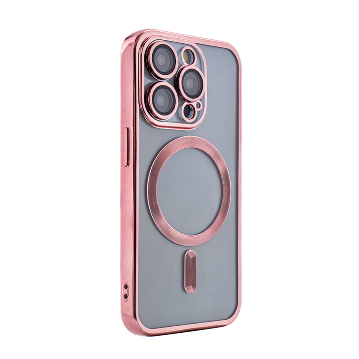 iPhone 15 PRO Compatible Magnetic Wireless Charging TPU Bumper Case For iPhone 15 PRO In Pink - Heavy Duty Protection by CELL DEMAND