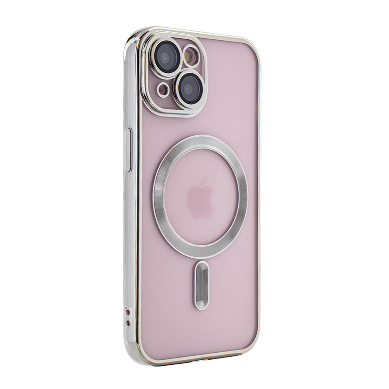 iPhone 15  Compatible Magnetic Wireless Charging TPU Bumper Case For iPhone 15 In Silver - Durable Protection by CELL DEMAND