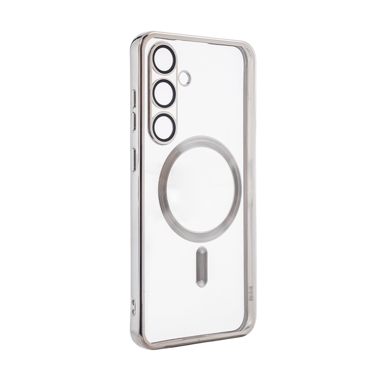 SAMSUNG S24 Compatible Magnetic Wireless Charging TPU Bumper Case For SAMSUNG S24 Plus In Silver - Heavy Duty Protection by CELL DEMAND