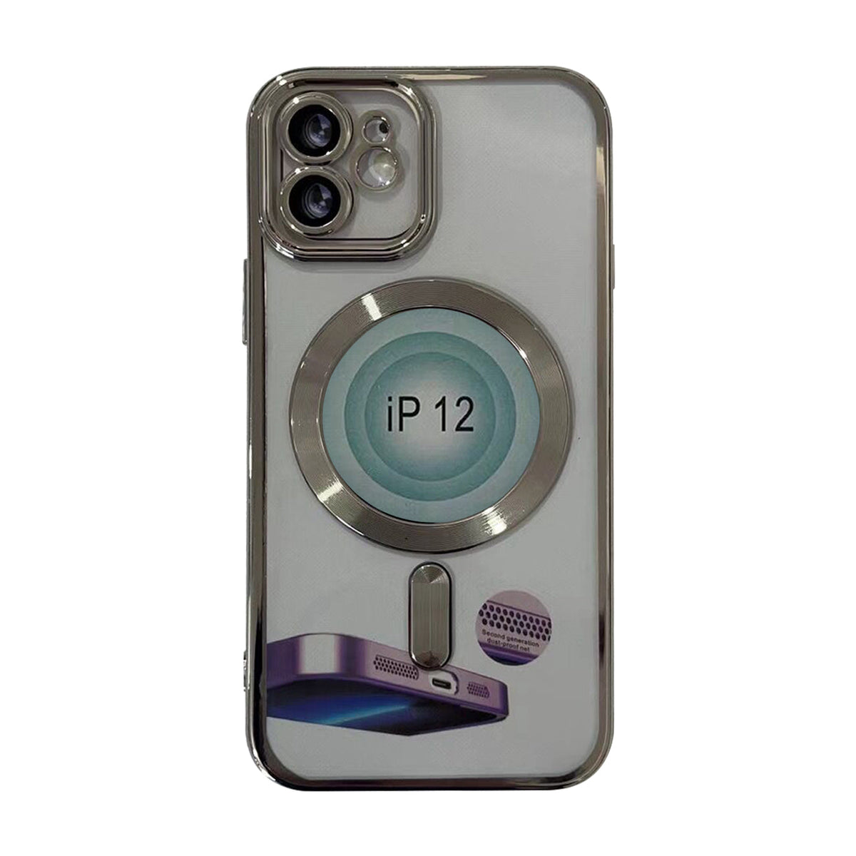 iPhone 14 Plus Compatible Magnetic Wireless Charging TPU Bumper Case For iPhone 14 Plus In Silver - Ultra-Slim Protection by CELL DEMAND