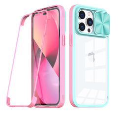 iPhone 14 Pro Compatible Full Protection With Mobile Phone Protective Film Slide Camera Lens Phone Case For iPhone 14 Pro In Blue - Durable Protection by CELL DEMAND