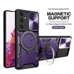 TPU PC Shockproof Magnetic Phone Case for Samsung Galaxy S23 FE in Purple - Ultra-Slim & Reliable | CELL DEMAND Official
