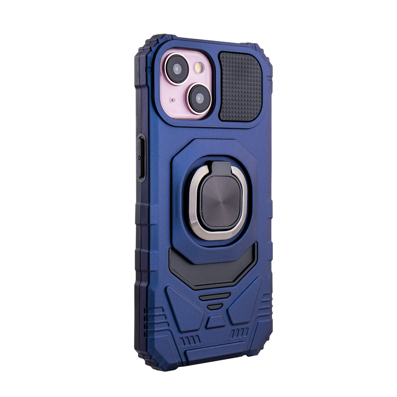 iPhone 15  Compatible Kickstand Ring Holder TPU Shockproof Case for iPhone 15 in Blue - Premium Protection by CELL DEMAND