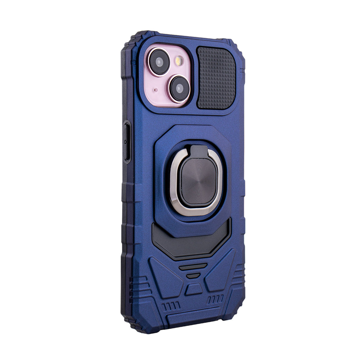 iPhone 15  Compatible Kickstand Ring Holder TPU Shockproof Case for iPhone 15 in Blue - Premium Protection by CELL DEMAND