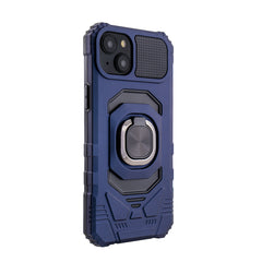 iPhone 15 PLUS Compatible Kickstand Ring Holder TPU Shockproof Case for iPhone 15 PLUS in Blue - Ultra-Slim Protection by CELL DEMAND