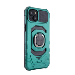 iPhone 15 PLUS Compatible Kickstand Ring Holder TPU Shockproof Case for iPhone 15 PLUS in Green - Premium Protection by CELL DEMAND