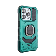 iPhone 15 PRO Compatible Kickstand Ring Holder TPU Shockproof Case for iPhone 15 PRO in Green - Ultra-Slim Protection by CELL DEMAND