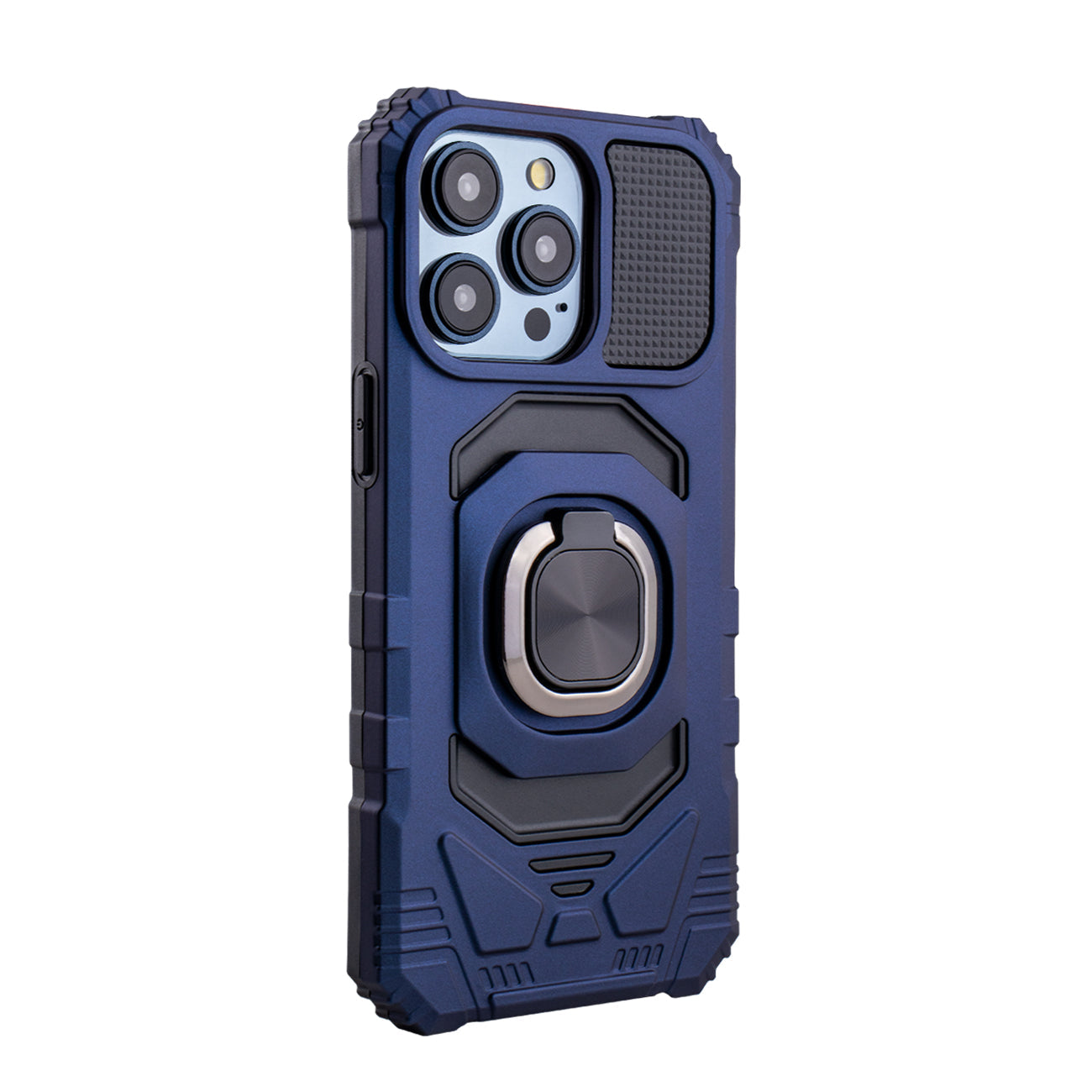 iPhone 15  Compatible Kickstand Ring Holder TPU Shockproof Case for iPhone 15  PRO MAX in BlUE - Crystal Clear Protection by CELL DEMAND