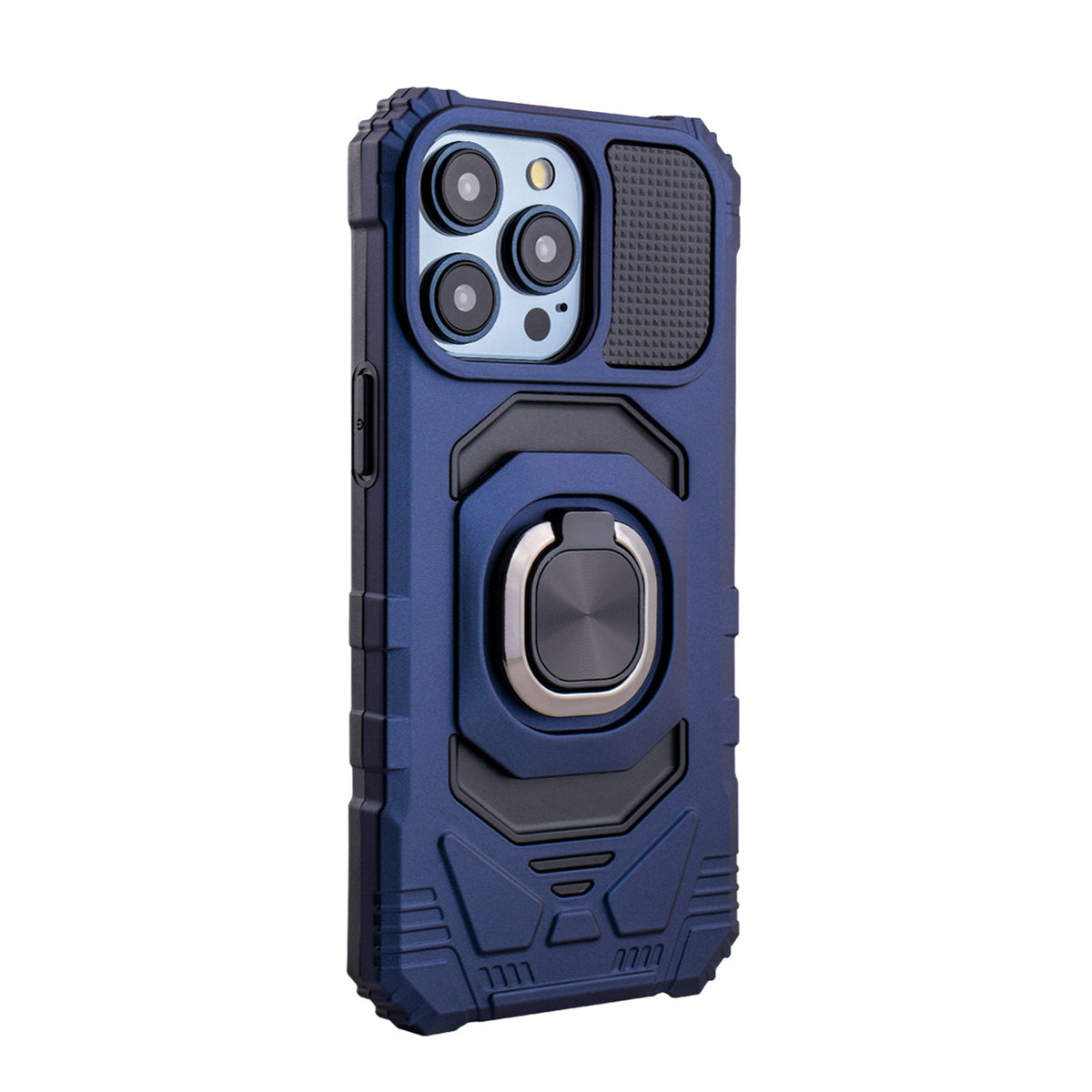 iPhone 15  Compatible Kickstand Ring Holder TPU Shockproof Case for iPhone 15  PRO MAX in BlUE - Crystal Clear Protection by CELL DEMAND