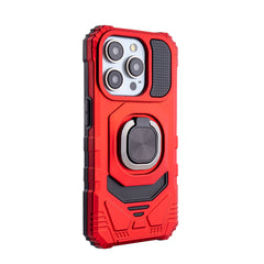 iPhone 15 PRO Compatible Kickstand Ring Holder TPU Shockproof Case for iPhone 15 PRO in Red - Shockproof Protection by CELL DEMAND