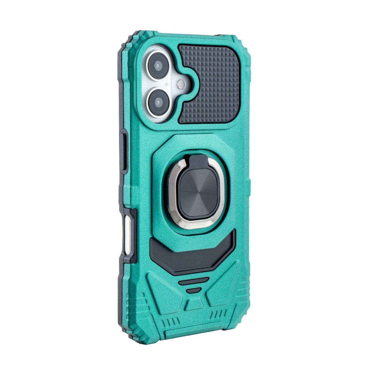 IPHONE 16  Compatible Kickstand Ring Holder TPU Shockproof Case for IPHONE 16 in Green - Ultra-Slim Protection by CELL DEMAND