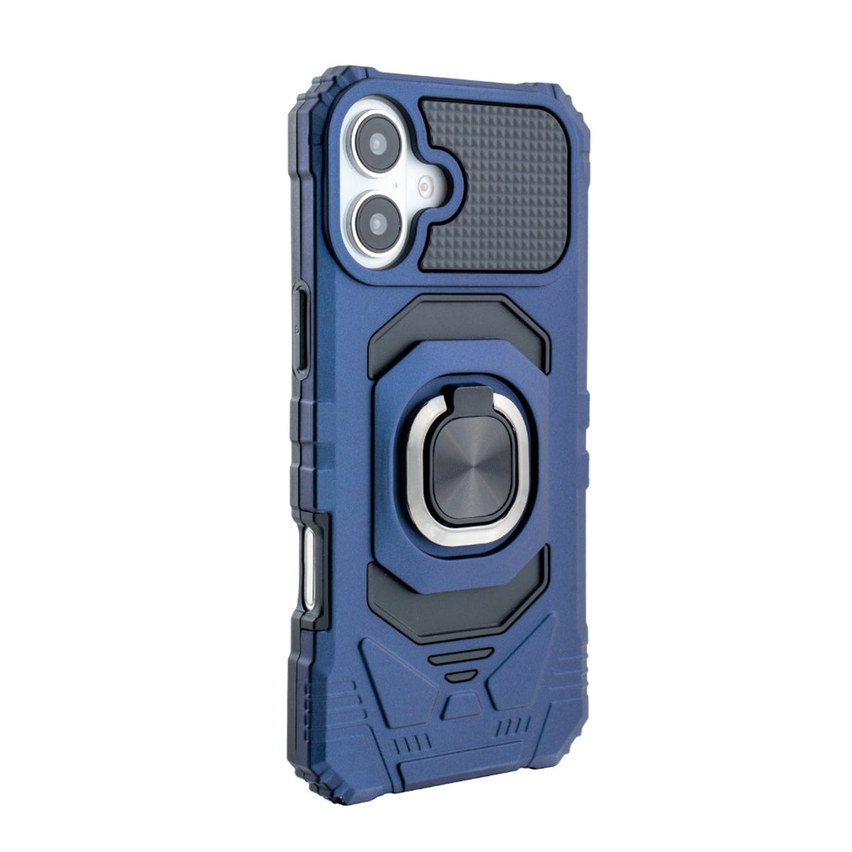 IPHONE 16 PLUS Compatible Kickstand Ring Holder TPU Shockproof Case for IPHONE 16 PLUS in Blue - Shockproof Protection by CELL DEMAND