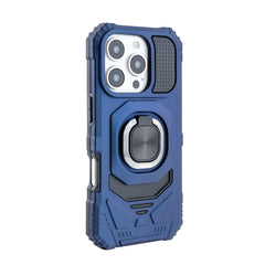 iPhone 16 PRO Compatible Kickstand Ring Holder TPU Shockproof Case for iPhone 16 PRO in Blue - Premium Protection by CELL DEMAND