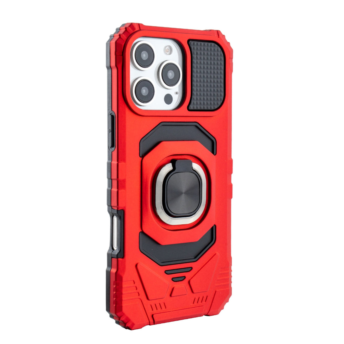 iPhone 16  Compatible Kickstand Ring Holder TPU Shockproof Case for iPhone 16  PRO MAX in RED - Crystal Clear Protection by CELL DEMAND